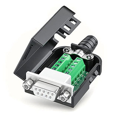A03 Adapter DB9 Female with Nut To 9 Pin Terminal Block
